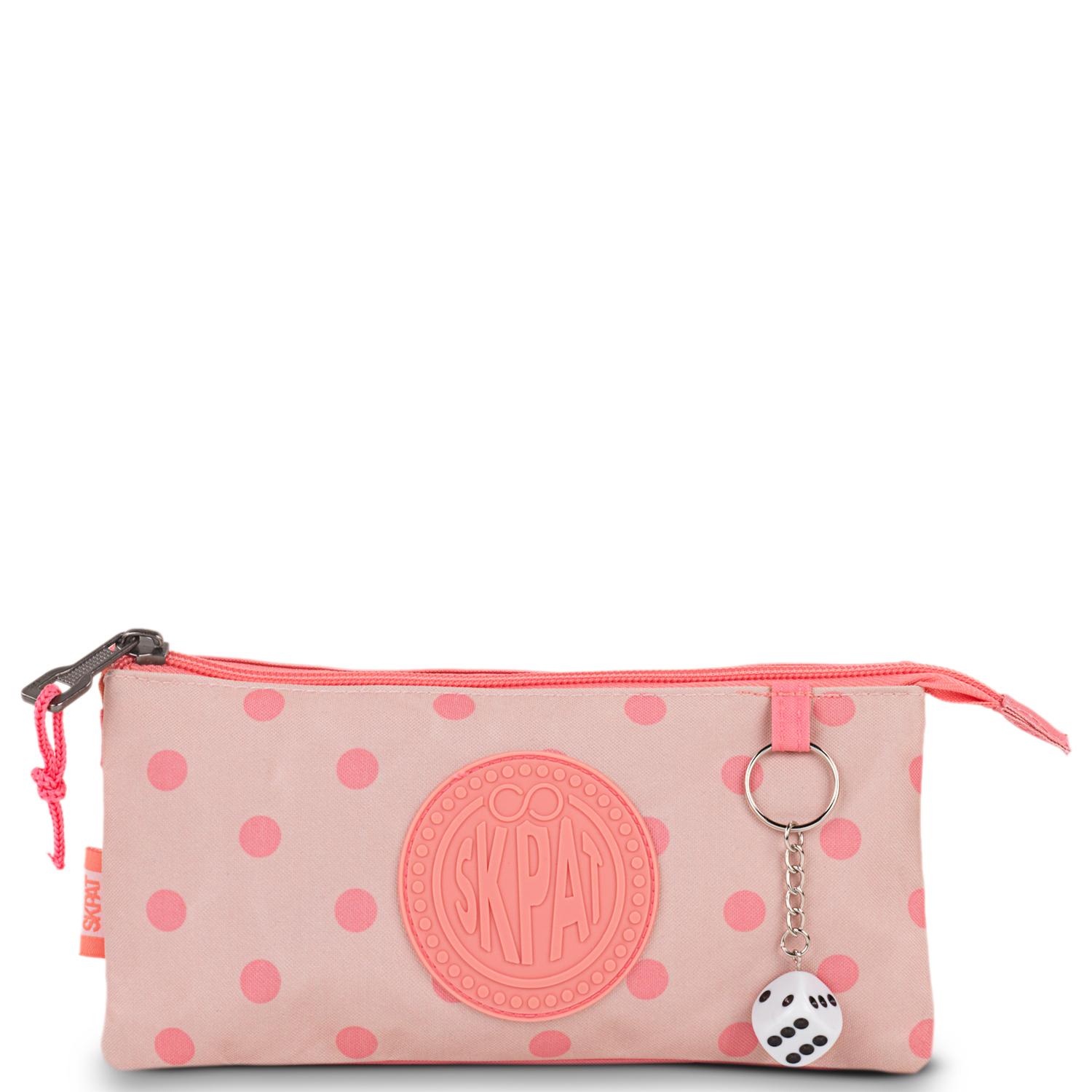 Estuche Escolar Skpat Polka Dots Coral