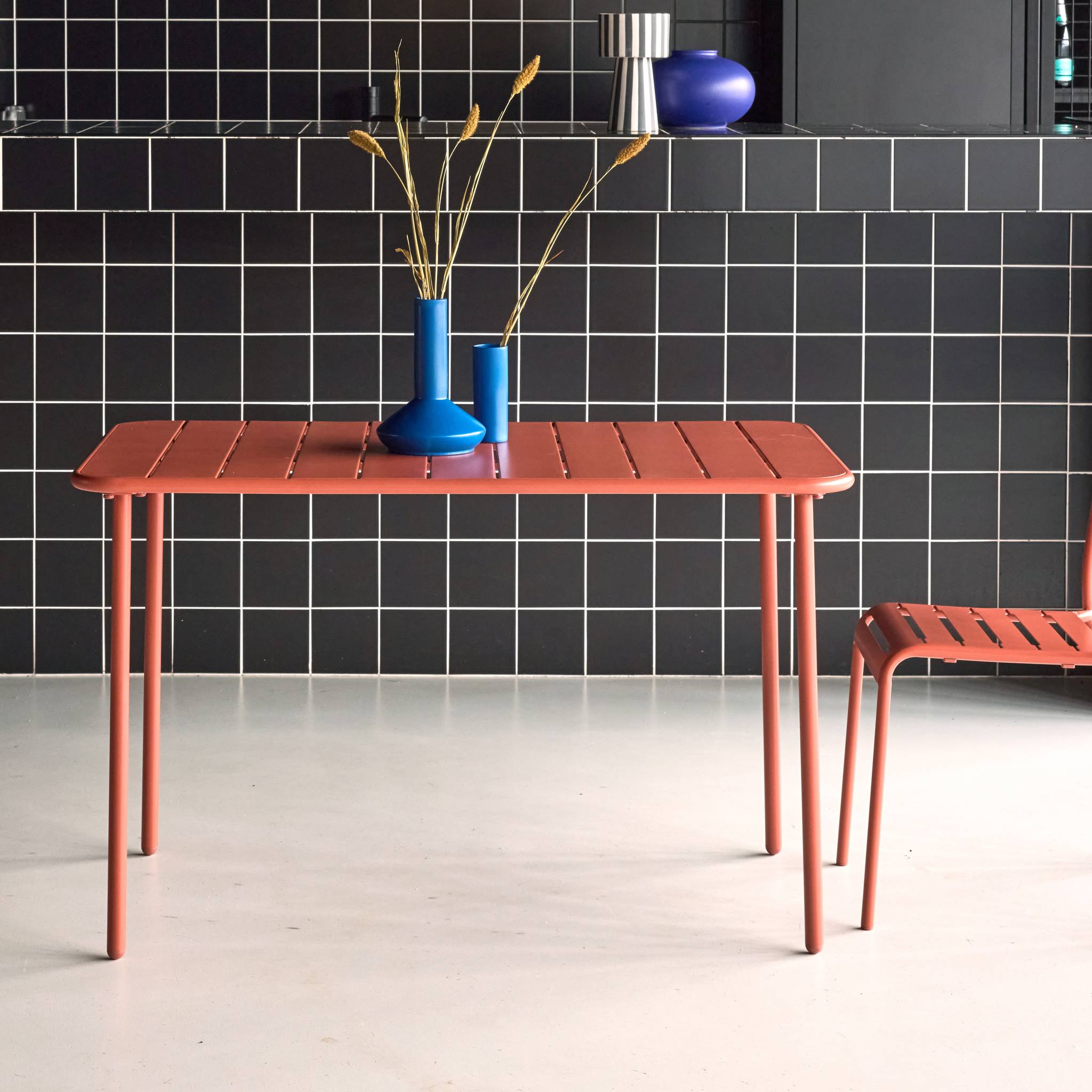 Table de jardin métal 4 places AMÉLIA