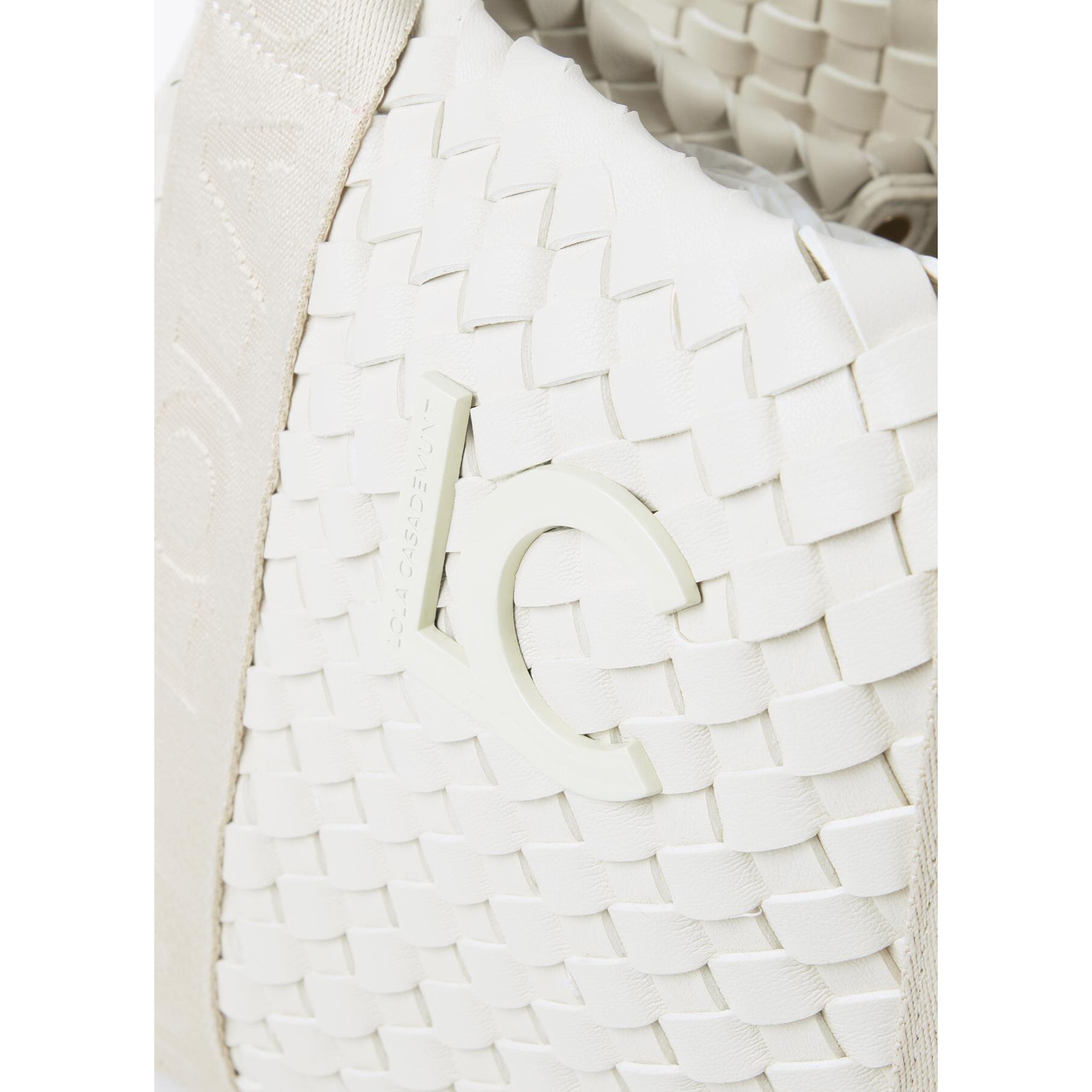 Borsa shopper a mano intrecciata