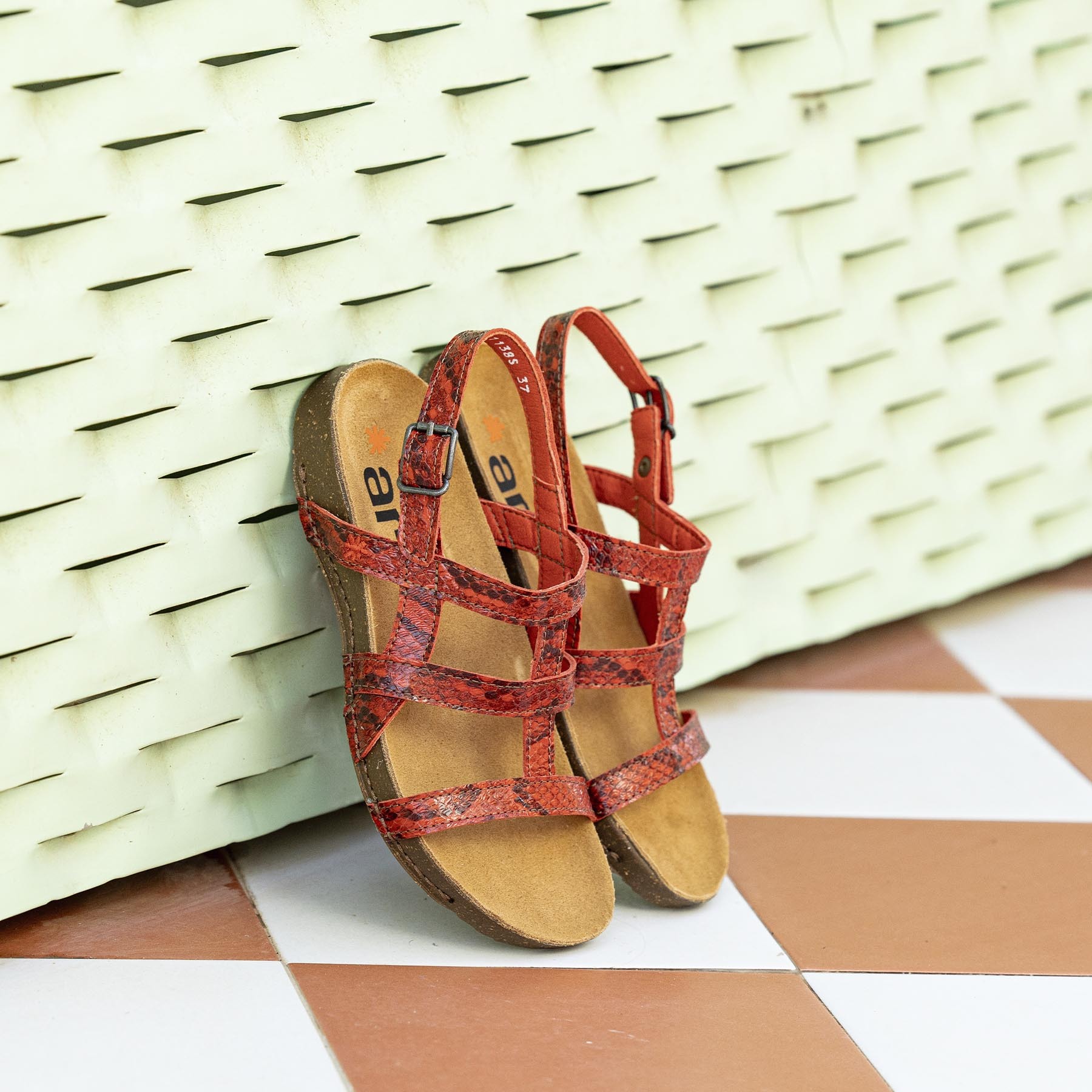 Sandalias 1138S SNAKE TEJA/ I BREATHE color Teja