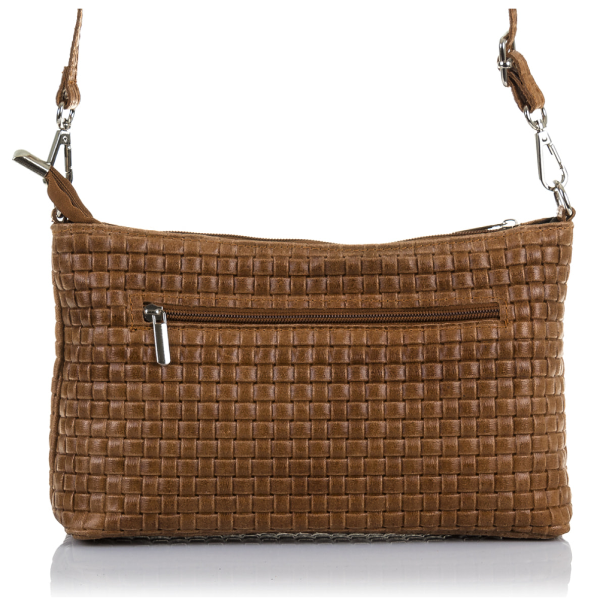 Zia Borsa a tracolla Donna.Pelle autentica Camoscio Inciso Geometrico