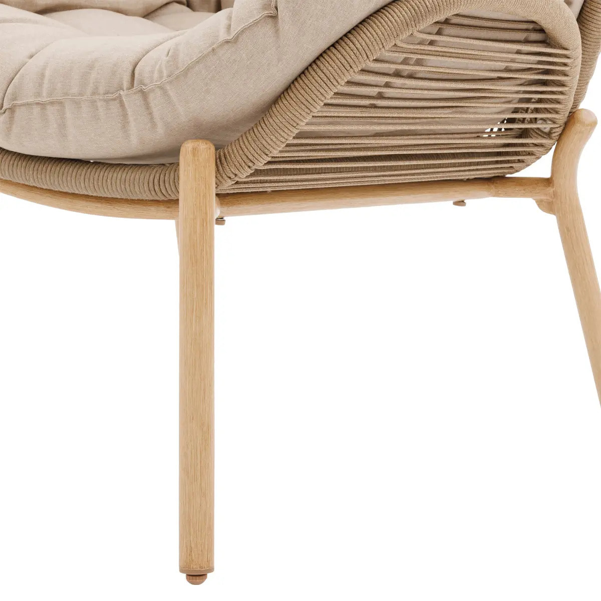 Fauteuil de salon de jardin "Meloane" beige acier et polyester