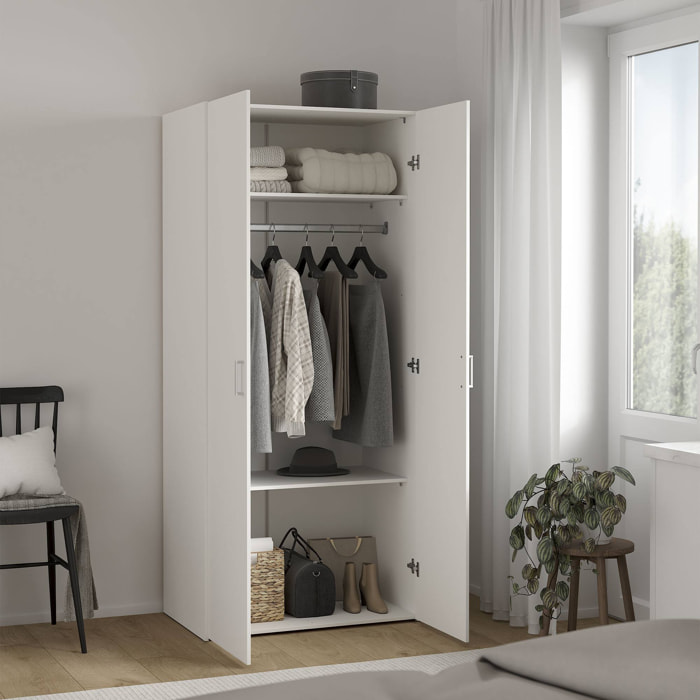 Armario duero con 2 puertas en color blanco 77,6x49,5x175,4cm