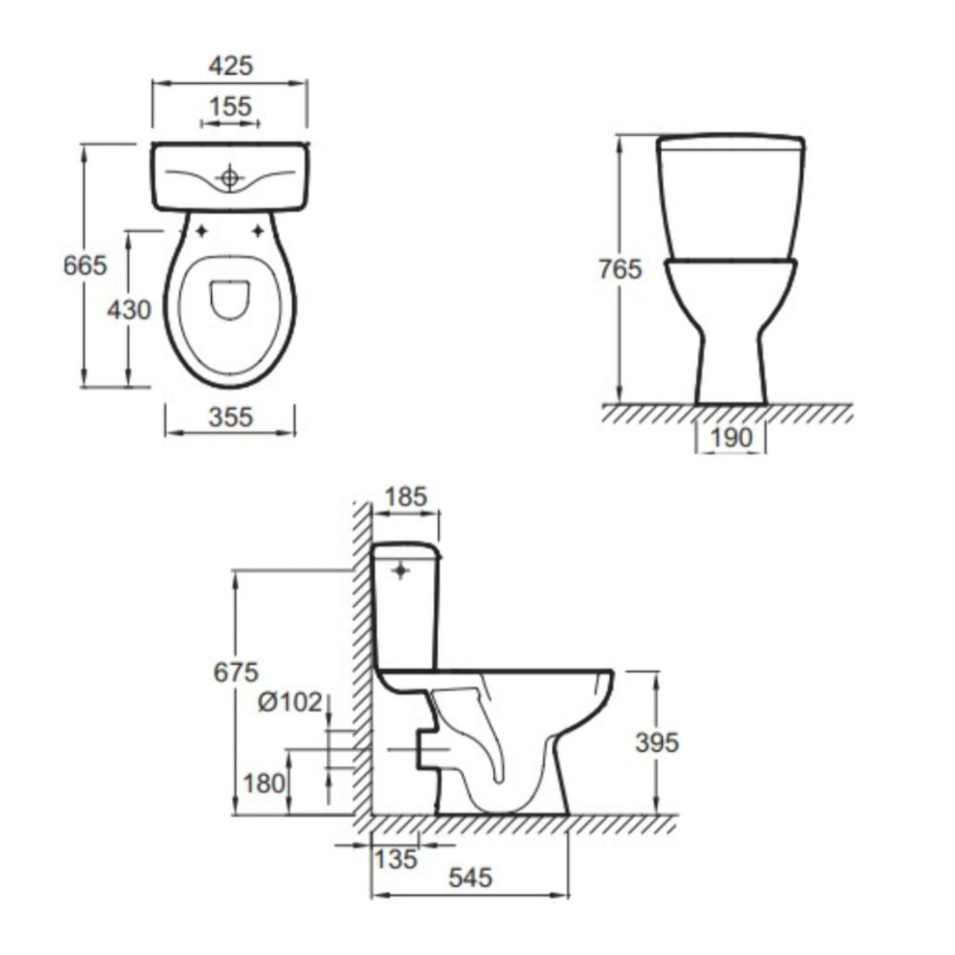 WC à poser Eolia + abattant