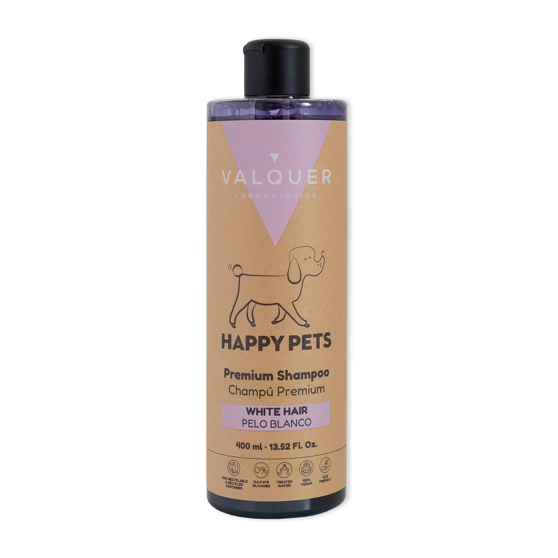 Valquer Champú Premium para Mascotas de Pelo Blanco - 400 ml