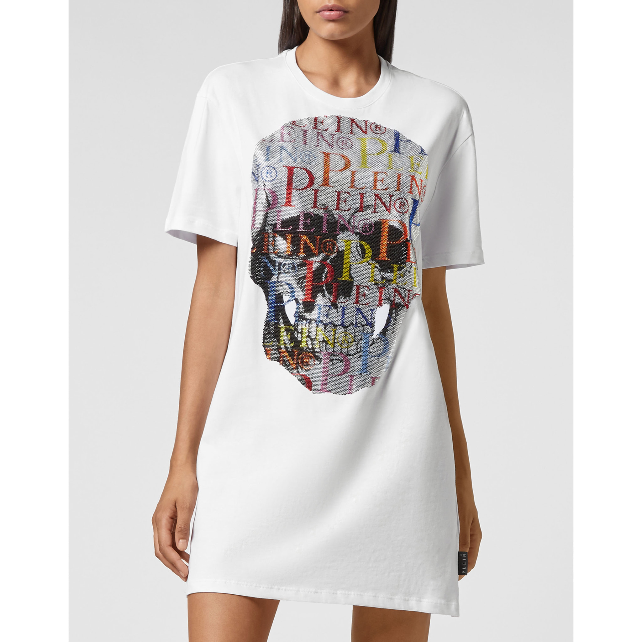 PHILIPP PLEIN Camiseta Vestido Corto SKULL