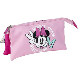 Estuche Portatodo 3 Compartimentos Minnie 11.5 X 2.0 X 22.5 Cm