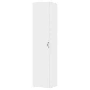 Armadio Con 1 Anta Multiuso Armadietto Design Moderno Salvaspazio Con Ripiani Interni Ingresso Camera Da Letto Lavanderia 39.4x41.5x175.4 Cm Bianco