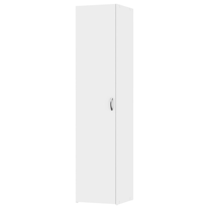 Armadio Con 1 Anta Multiuso Armadietto Design Moderno Salvaspazio Con Ripiani Interni Ingresso Camera Da Letto Lavanderia 39.4x41.5x175.4 Cm Bianco