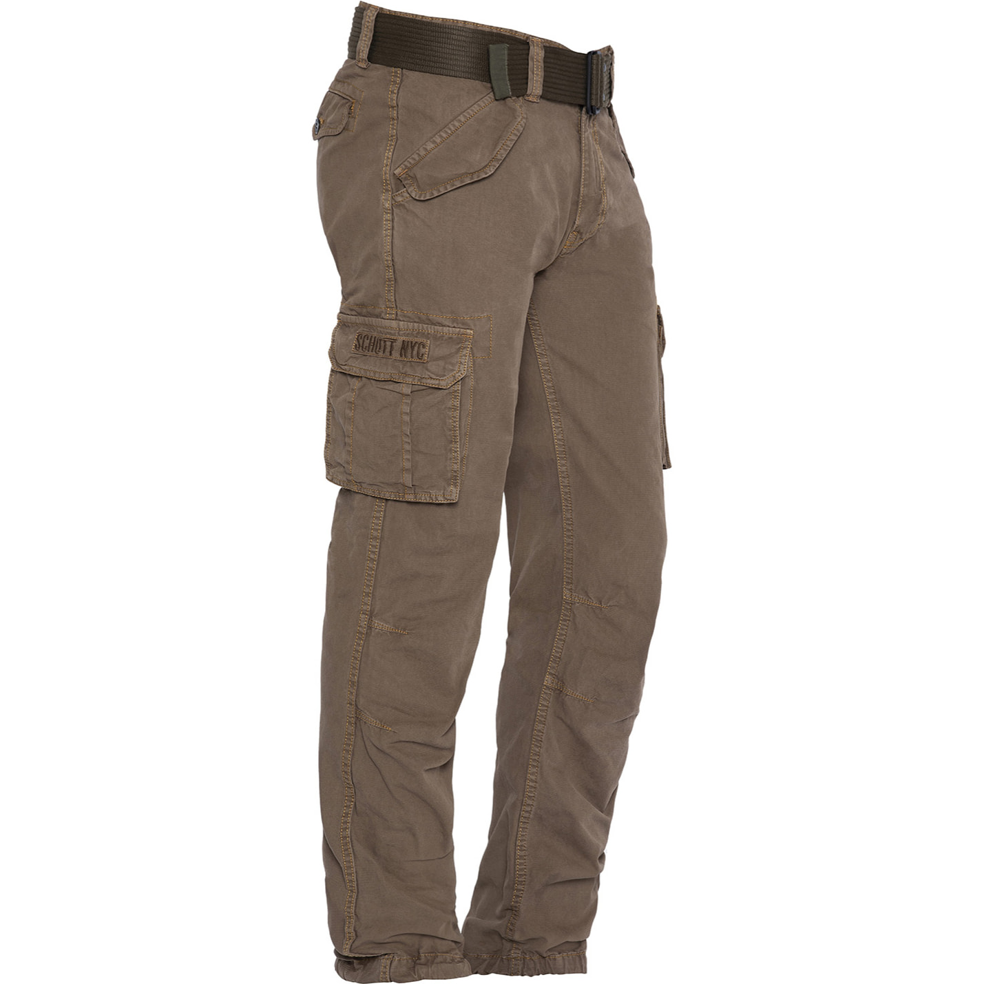 PANTALONE ARMY CON CINTURA  SCHOTT TOBACCO