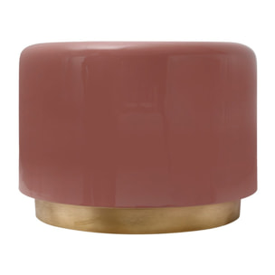 Tavolino Art Deco 275 in metallo rosa bacca