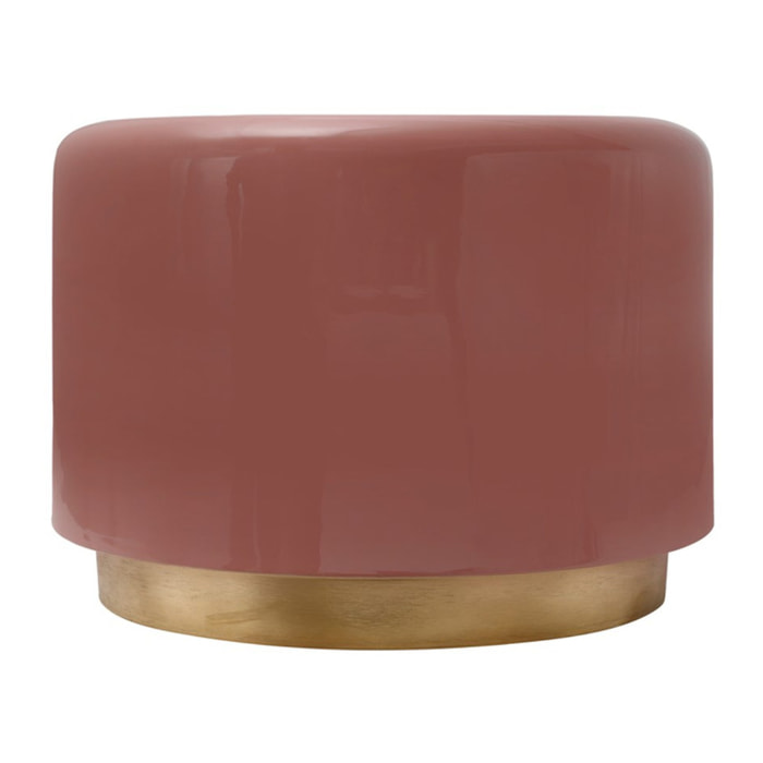 Tavolino Art Deco 275 in metallo rosa bacca