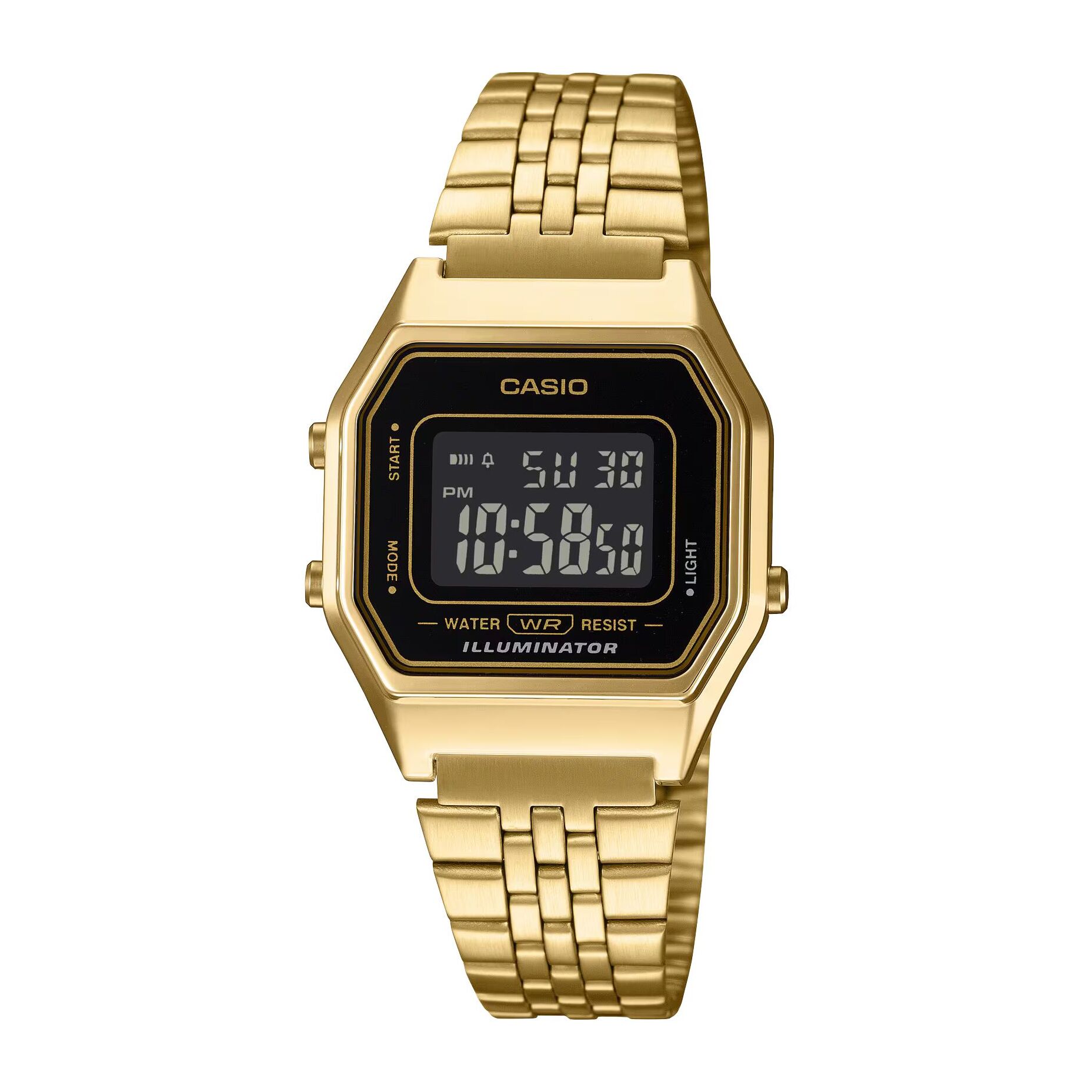 Reloj Casio LA680WGA-1B Mujer Digital Cuarzo con Correa de Acero inoxidable