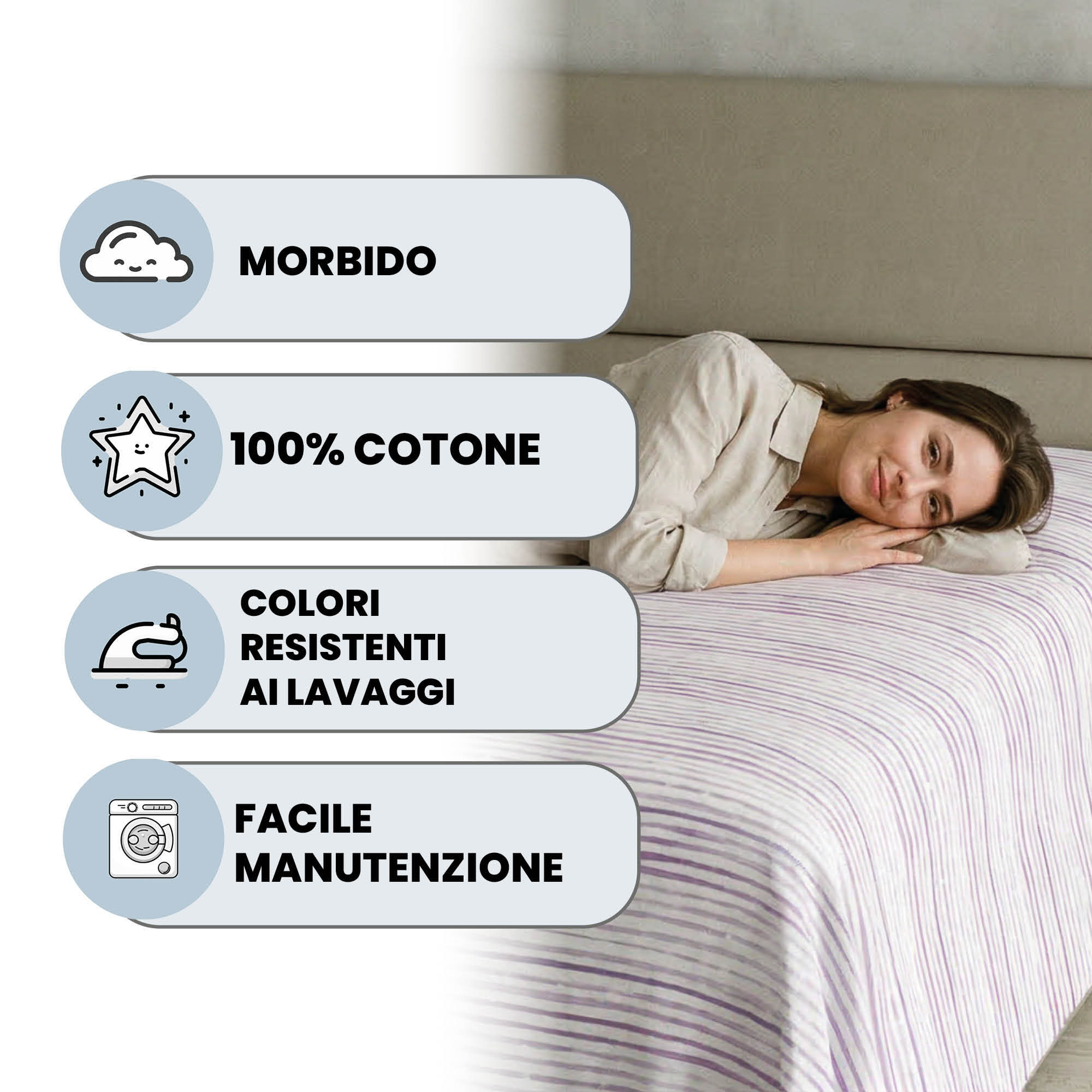 LENZUOLO SOPRA TINTA UNITA MAX COLOR, 100% COTONE - SINGOLO