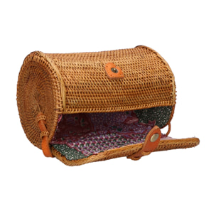 Borsa a tracolla da Donna Lavinia in Rattan Prodotto Vegano 18x20x9 cm