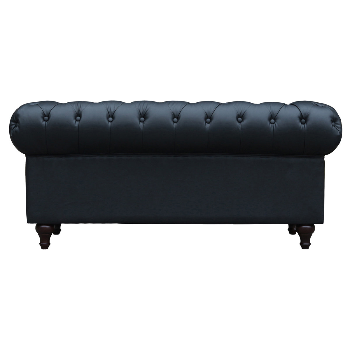 Canapé fixe Chesterfield "Aliza" - 157 x 82 x 70 cm - 2 places - Noir