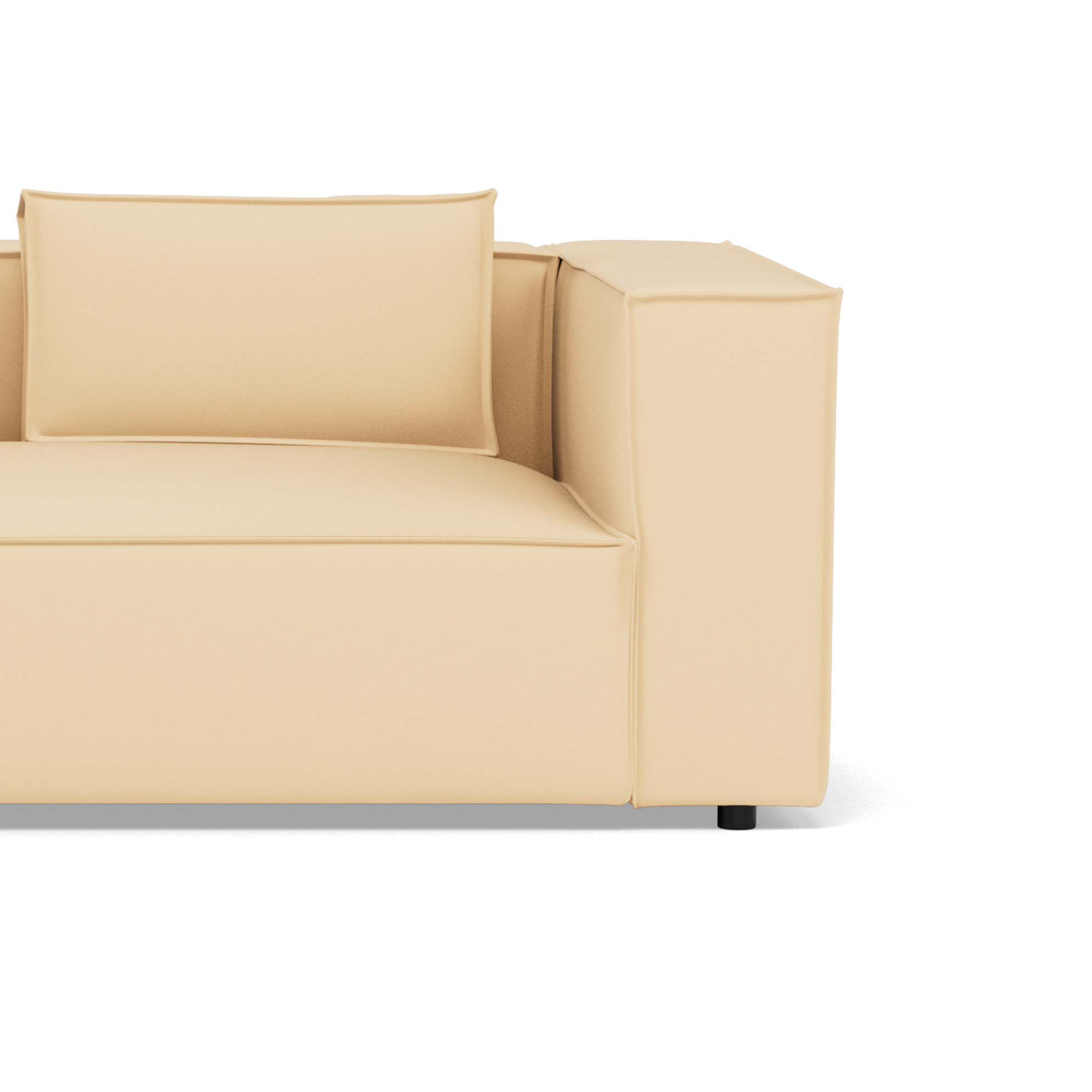 Stella - canapé d'angle gauche 4 places en simili - Beige