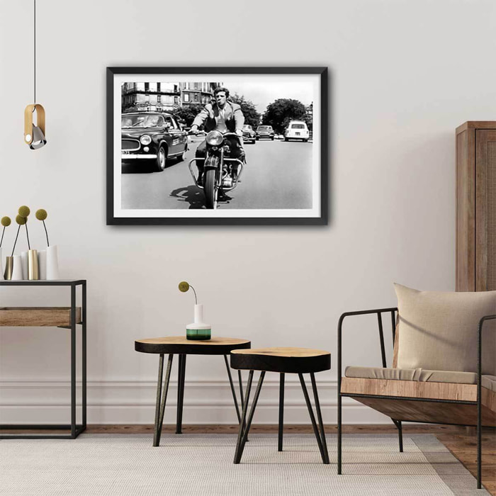 Affiche film Belmondo L'Homme de Rio 1964 Affiche + cadre en bois - Noir