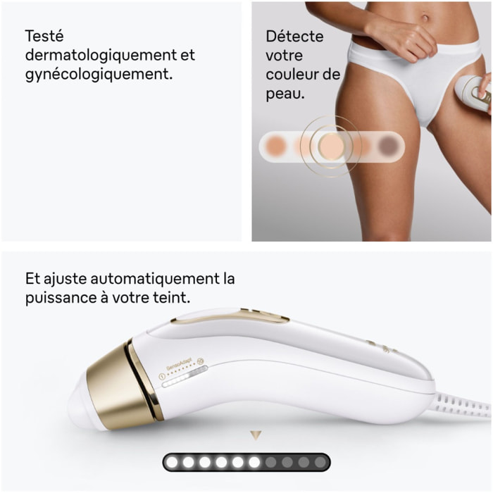 Braun Silk·expert Pro 5, Épilateur à Lumière Pulsée, Épilation à Domicile, 2 têtes, PL5221
