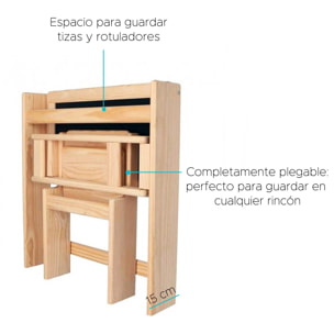 Well home - pupitre pizarra plegable en barniz