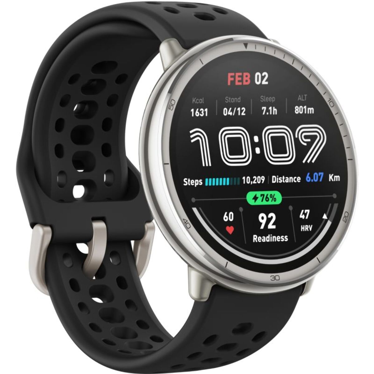 Montre sport AMAZFIT Active 2 Round Black Sport Silicone