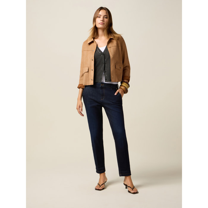 Oltre - Jeans chinos blu rinse - Blu