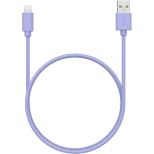 Câble de charge ESSENTIELB USB-A 1M vers Lightning Violet