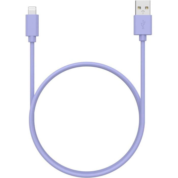 Câble de charge ESSENTIELB USB-A 1M vers Lightning Violet
