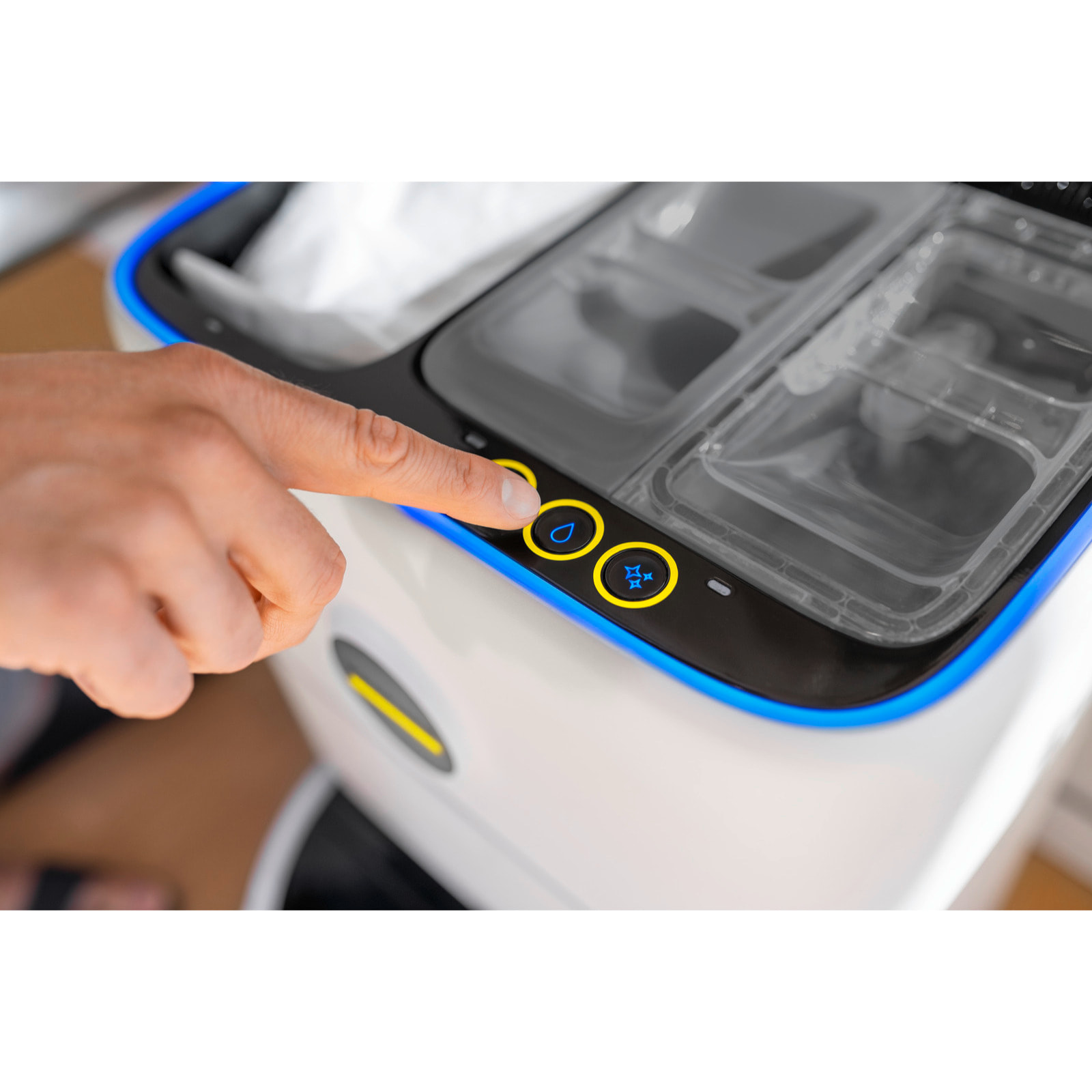 Aspirateur robot laveur KARCHER RVF7 confort EXTRA - aspire/lave/sèche tous type de sols - station vidange liquide/poussière - 160m²