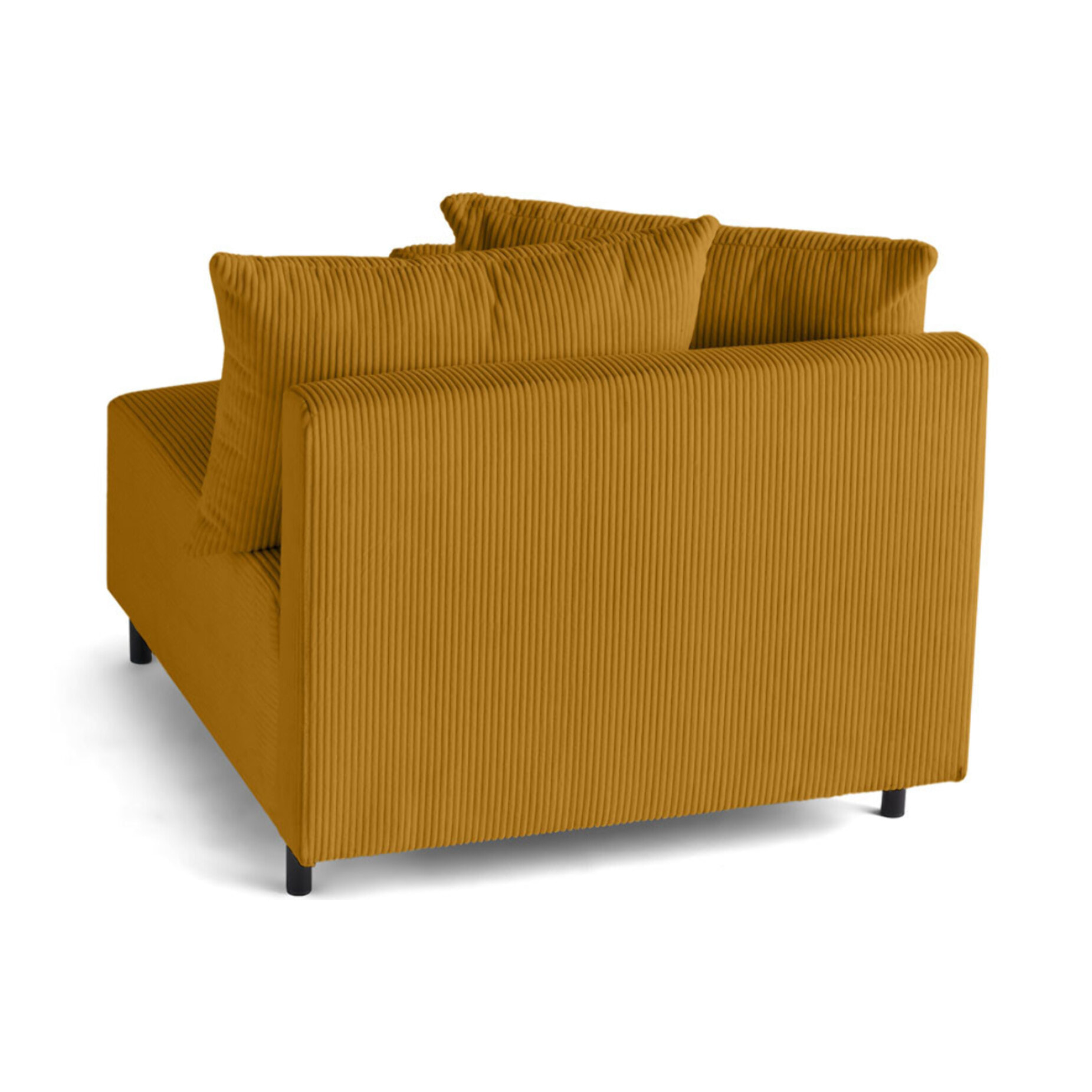 Edinburg - module d'assise - en velours côtelé - Jaune