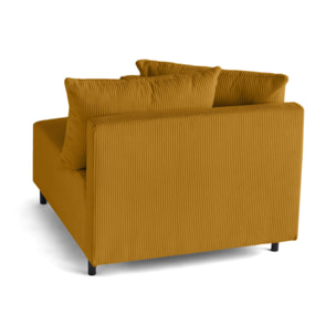 Edinburg - module d'assise - en velours côtelé - Jaune