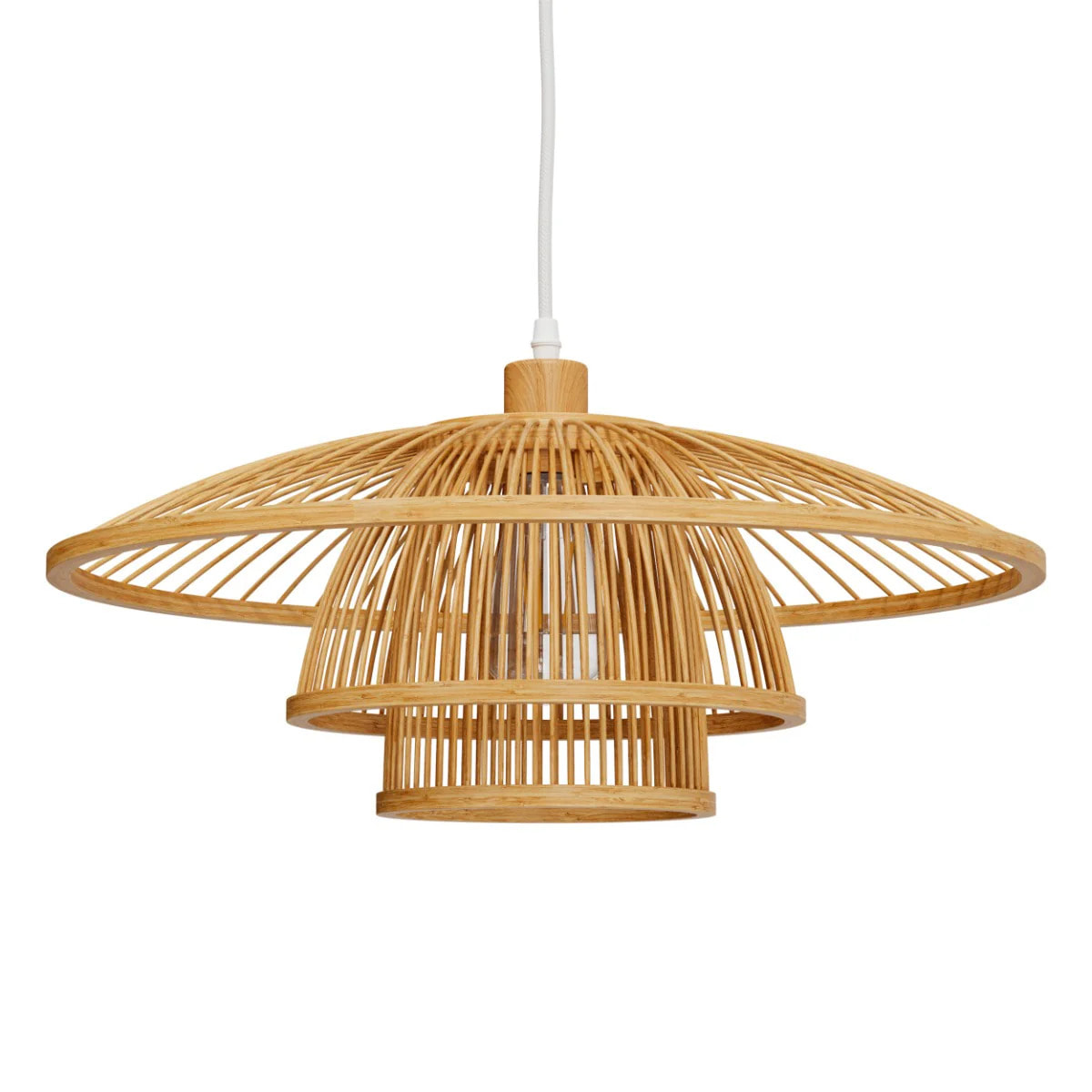 Suspension en bambou naturel et métal D50 cm - Mirabel