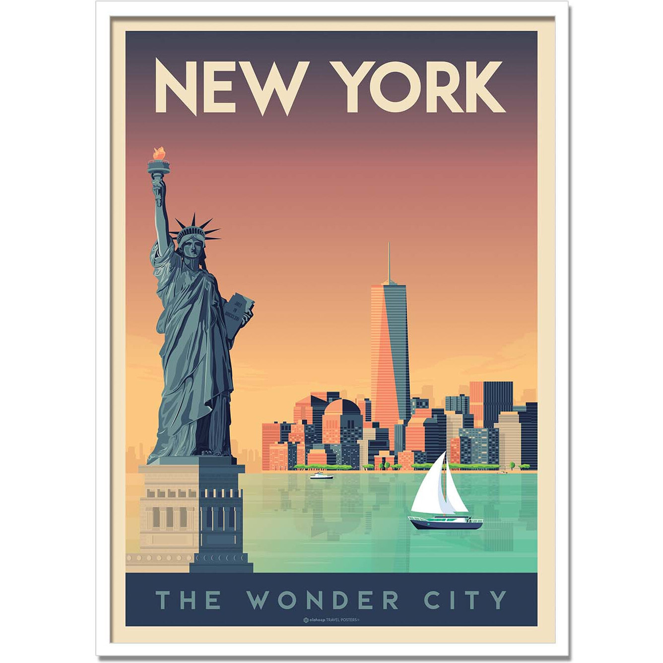 Affiche - New York - Olahoop Travel Posters
