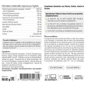 Hydroxyblast® - Complément alimentaire brûle-graisse et coupe-faim - Perte de poids - Ingrédients d'origine naturelle - Actif breveté Sinetrol® - Pilulier de 120 gélules végétales