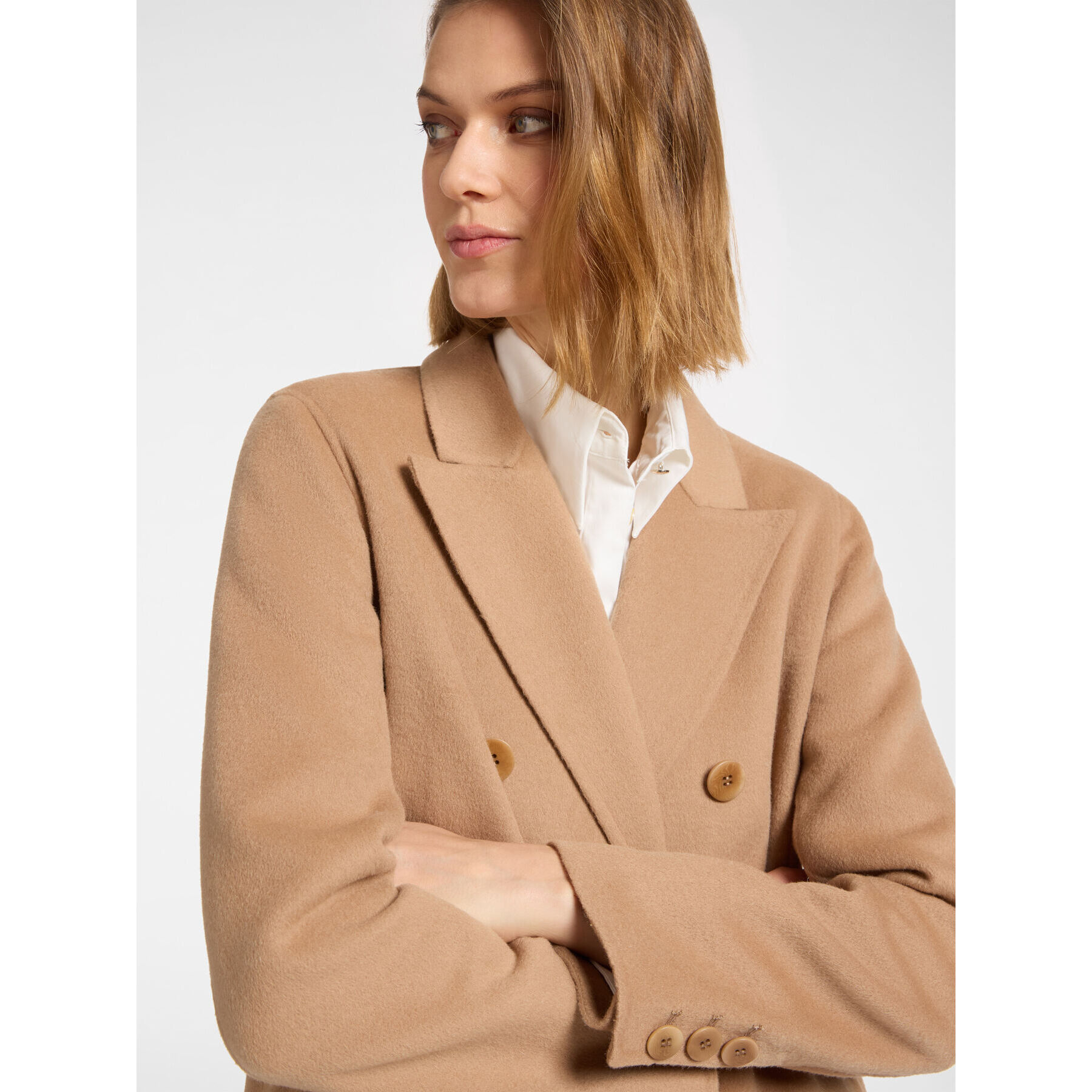 Elena Mirò - abrigo cruzado - Beige