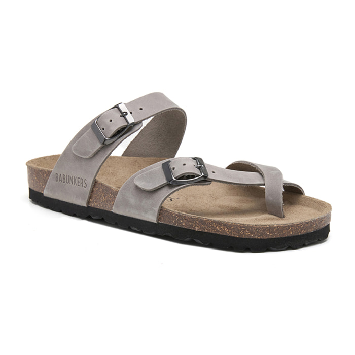 SANDALIA BABUNKERS GRIS