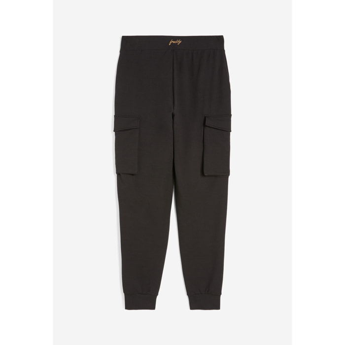 Pantaloni cargo da donna in french terry modal