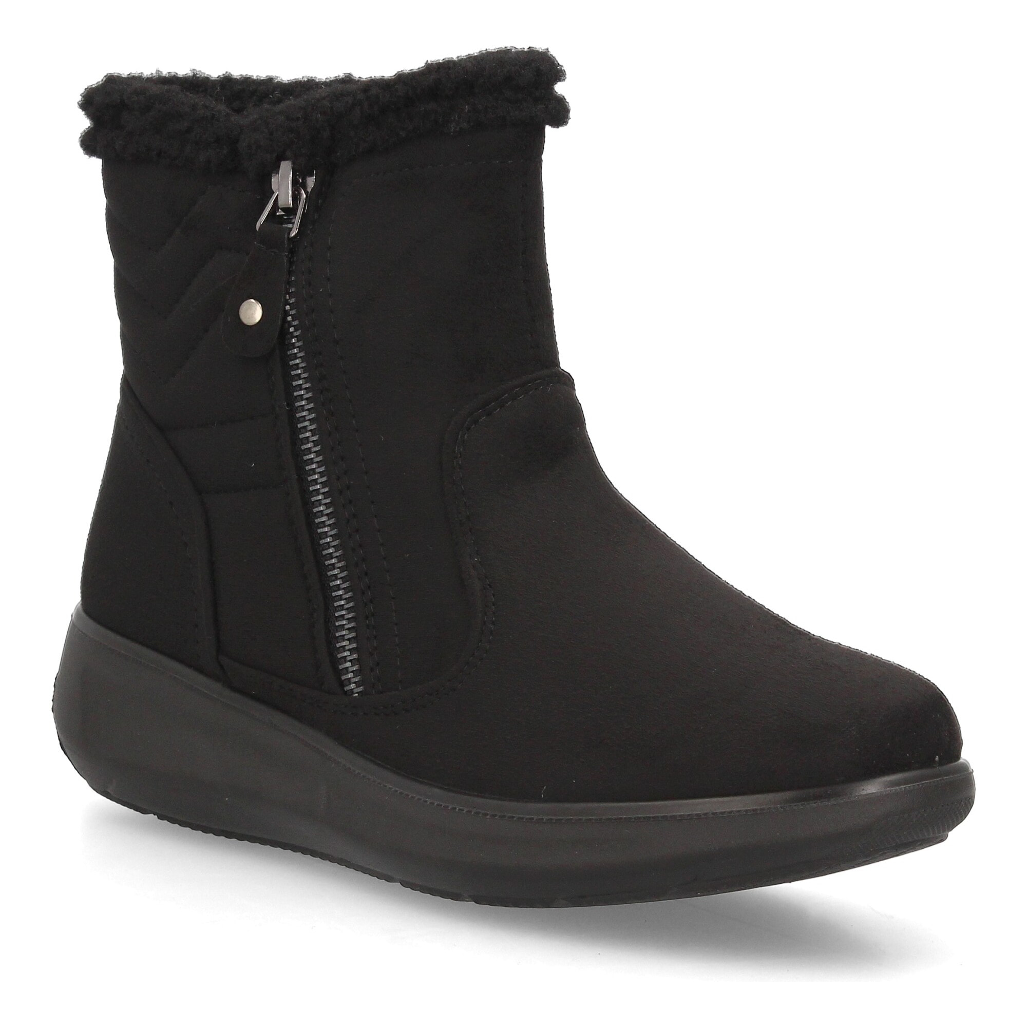 Botines cálidos con cremallera lateral para mujer