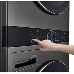 Lave linge séchant hublot LG F761TOWERB Washtower