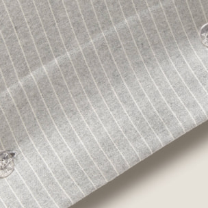 Funda de almohada de franela a rayas Gafray color gris Franela de algodón