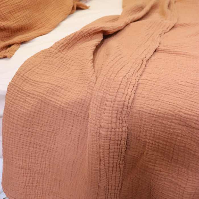 Drap plat en gaze de coton, SIMPLEMENT GAUFRÉ
