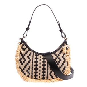 Biscubio Bolso de hombro Mujer. Fabricado en tela y piel sintética PU.