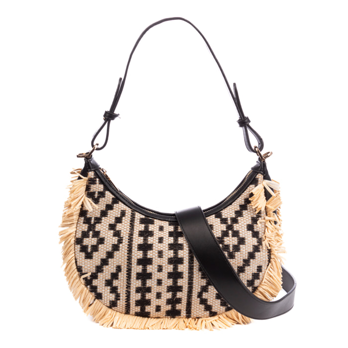 Biscubio Bolso de hombro Mujer. Fabricado en tela y piel sintética PU.