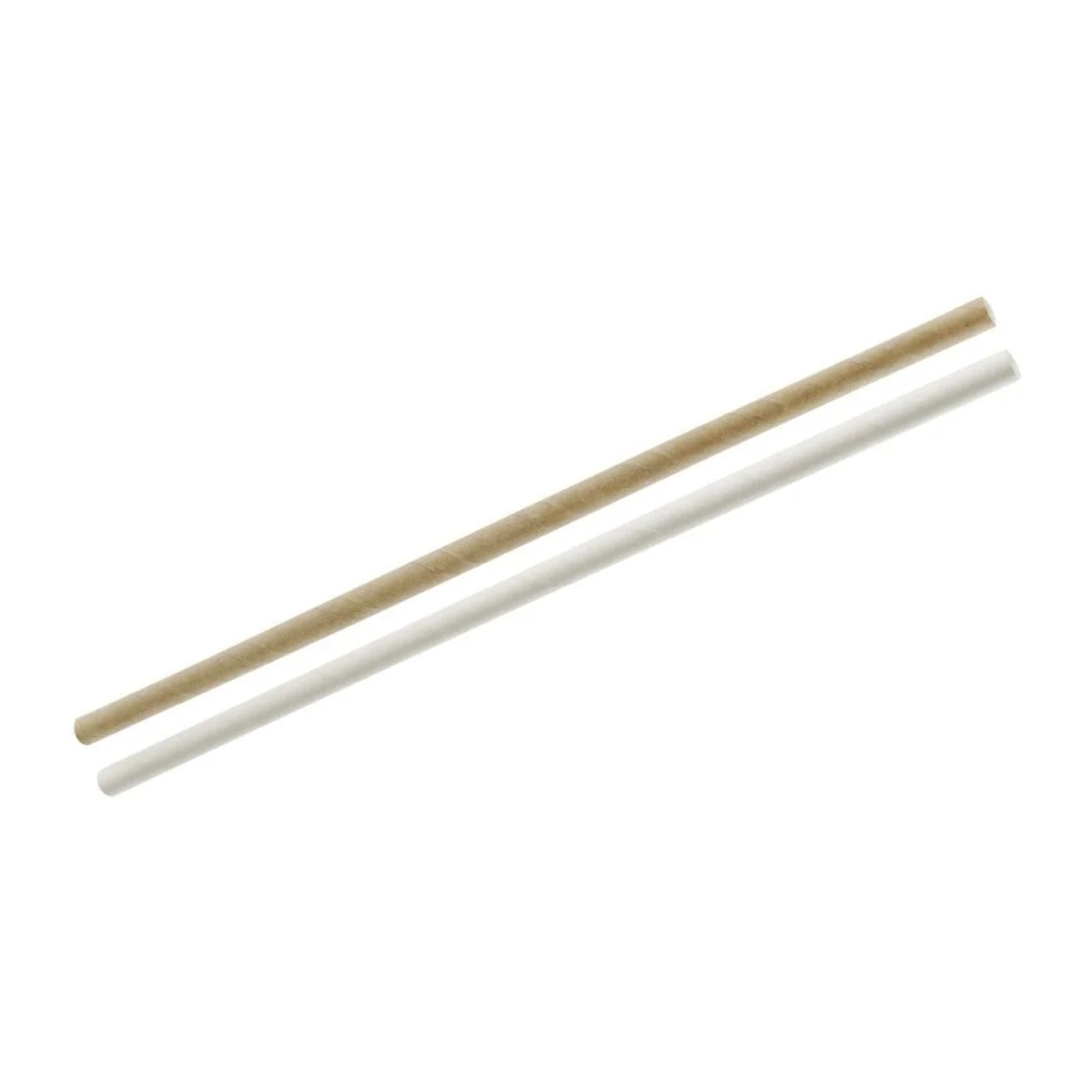 Lot de 60 pailles en papier brun et blanc 24 cm Fackelmann Bar Concept