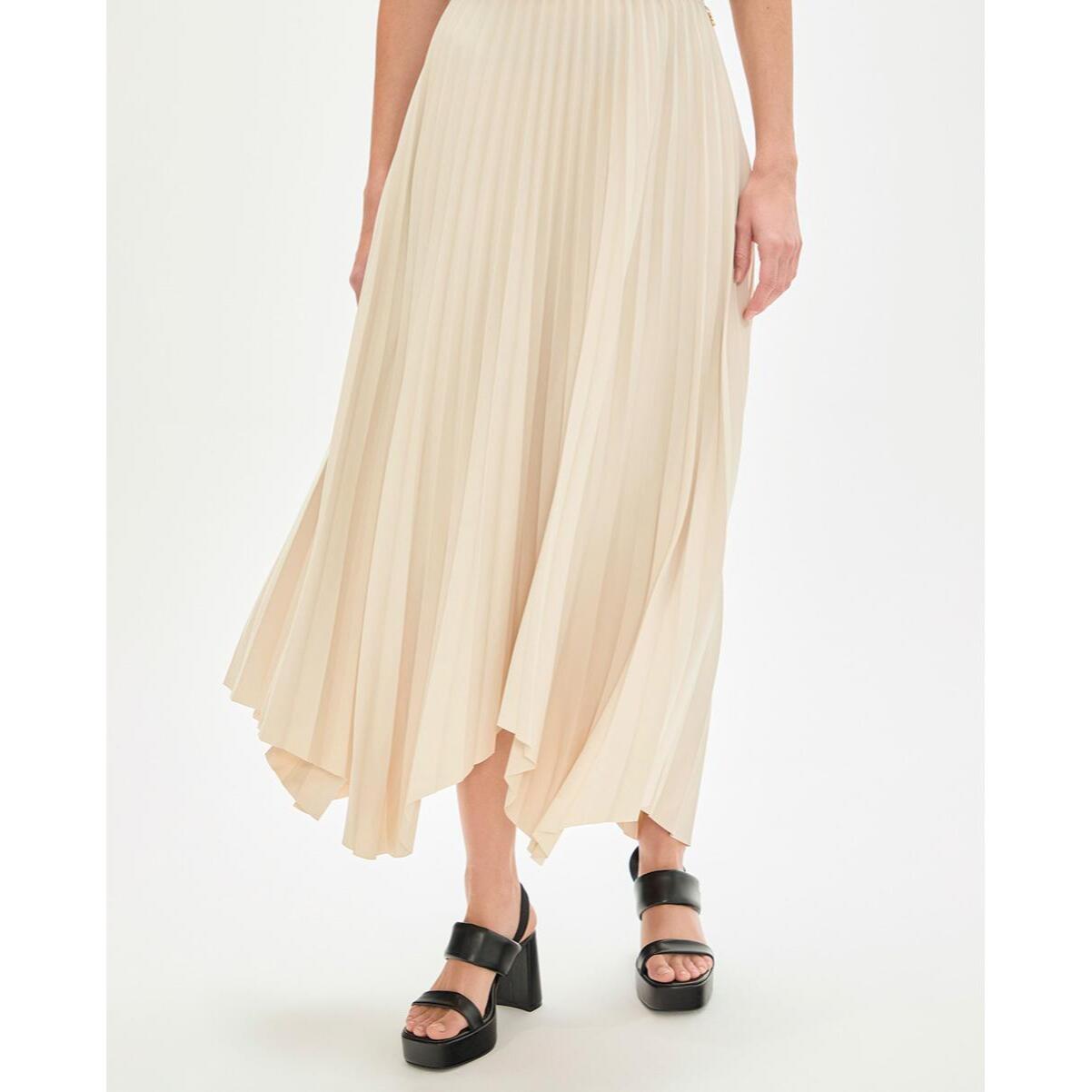 Gonna plissettata asimmetrica