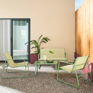 Salon de jardin métal 4 places SILVI