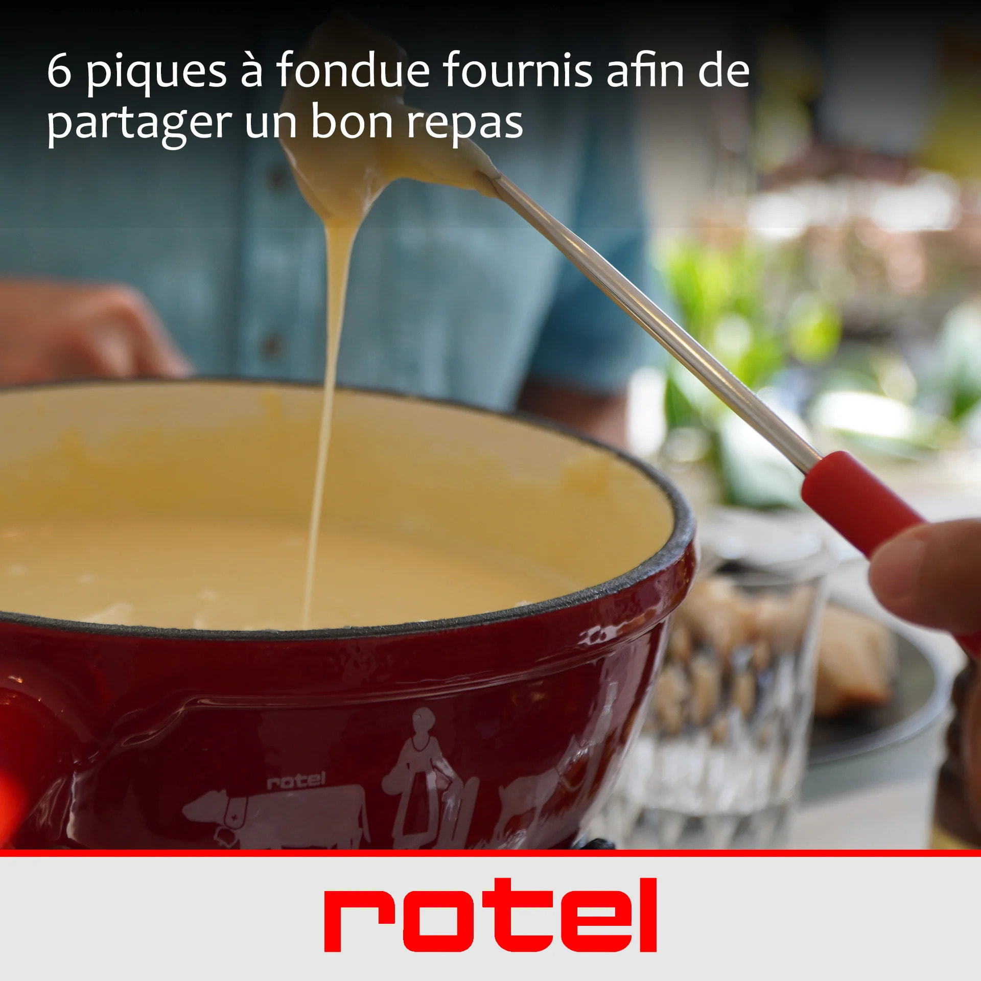 Service à fondue au fromage pour 4 personnes Rotel Swiss Tradition