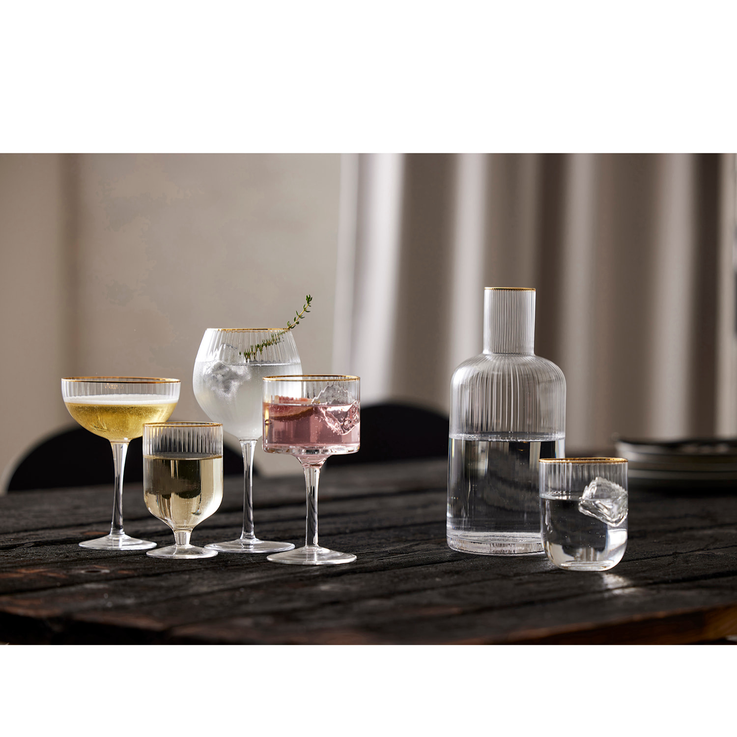 Set de 4 verres à gin tonic Palermo Gold 32 cl