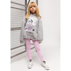 Sudadera de Niña con Capucha en Gris