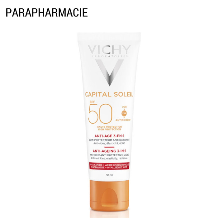 Idéal Soleil SPF50 - Soin Antioxydant 3 en 1 - 50 ml